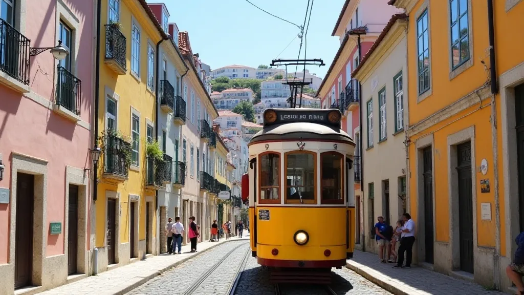 A street scene in Lisbon