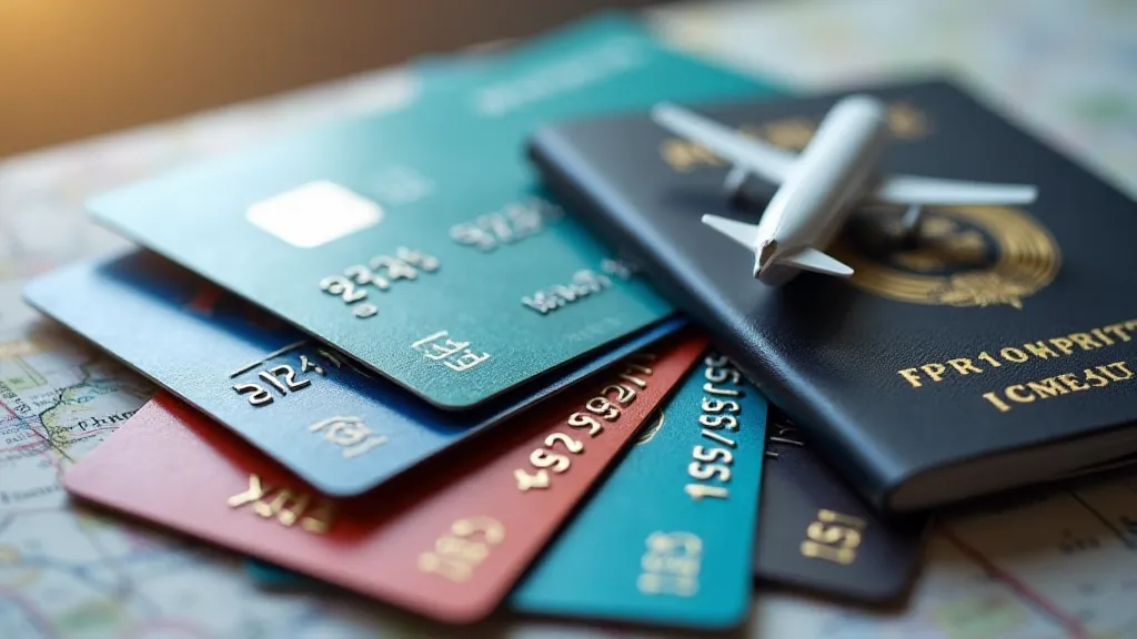 Stack of travel rewards credit cards